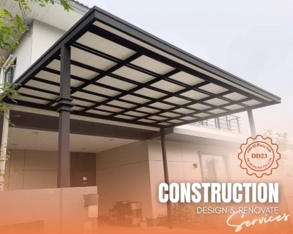 ติดตั้งโครงหลังคา ปทุมธานี - รับต่อเติมครบวงจร ดีดี ดีไซน์23